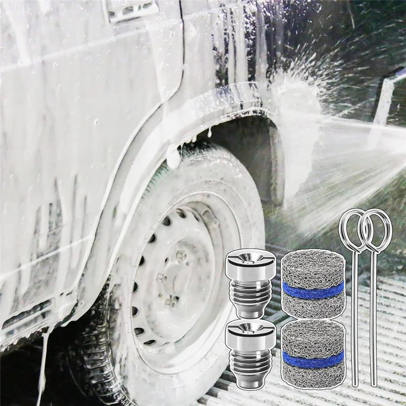 

AONEQ-1.1Mm Hole Foam Cannon Nozzle Kit For Foam Cannon Replacement Threaded Nozzle Tip And Mesh Filter With Cleaning Tool