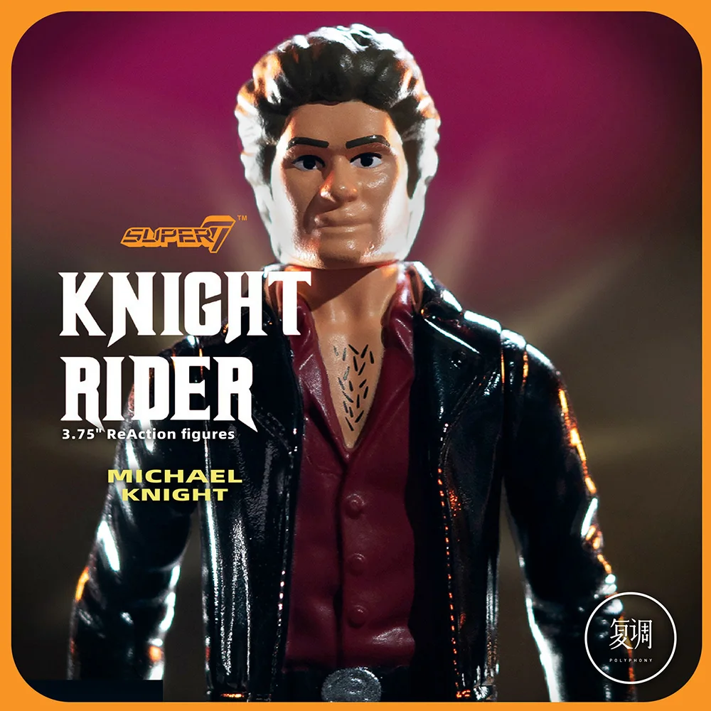 Knight Rider Action Figure Vintage Hanging Card and Joints Movable 3.75-inches Figure Model Toys Limited Collection