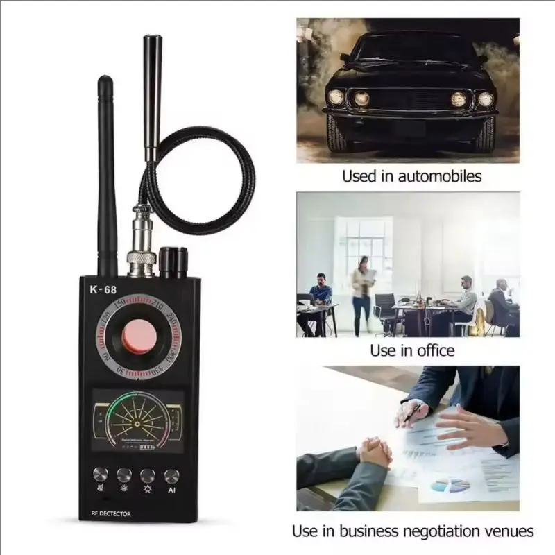 プロフェッショナルアンチスパイカメラ検出器 K68 バグスキャナセキュリティ保護 RF 信号カム隠しガジェット車の GPS トラッカーファインダー