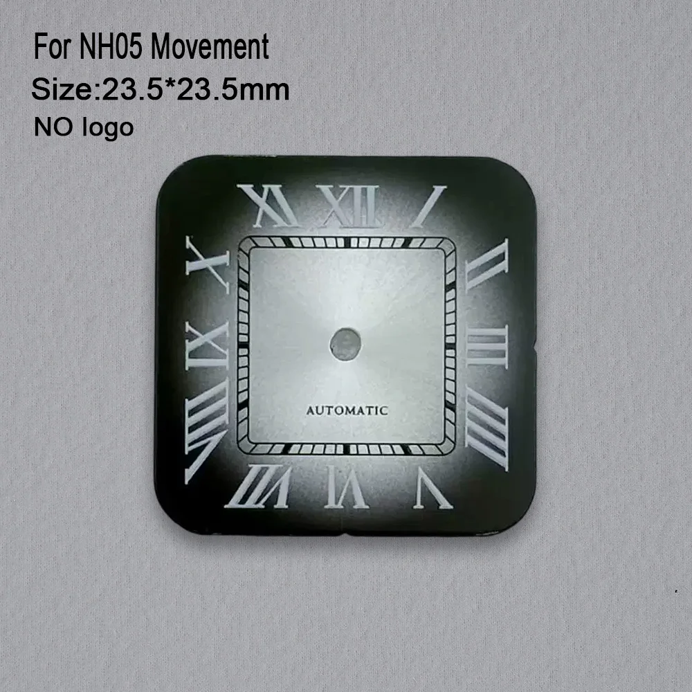 No Logo 23.5*23.5mm Women Square For NH05 Movement High-Quality Custom Logo Watch Dials Hands Accessories Repair Tools