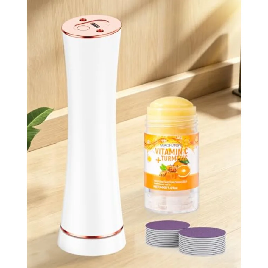 

Electric Feet Callus Remover 3-Speed Rechargeable Cordless Electronic Feet File with Moisturizing Balm Electric Callus Remover