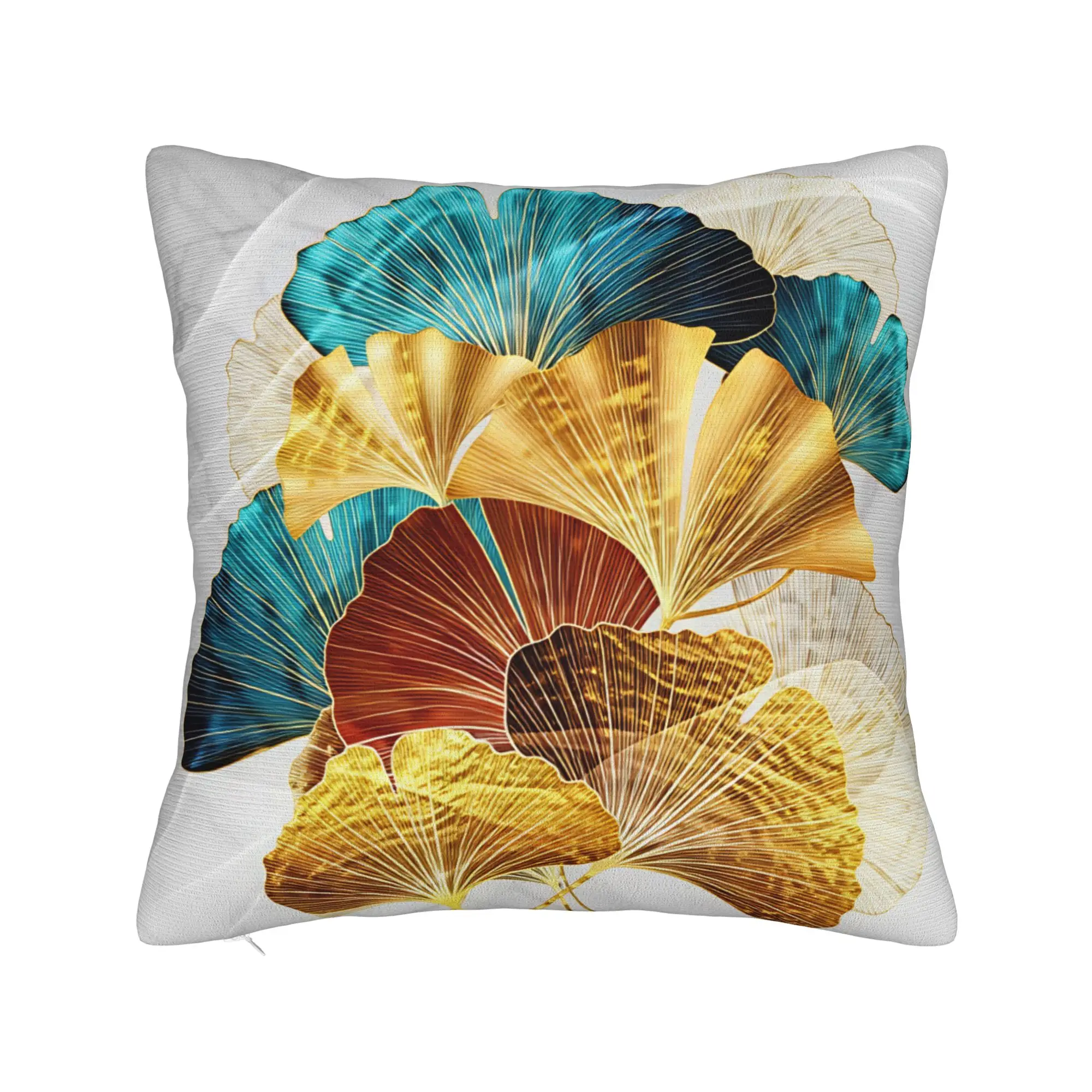 Ginkgo Leaves Pillowcases  Novelty Pillow Case For Living Room Bed Chair Soft Pillow Cover