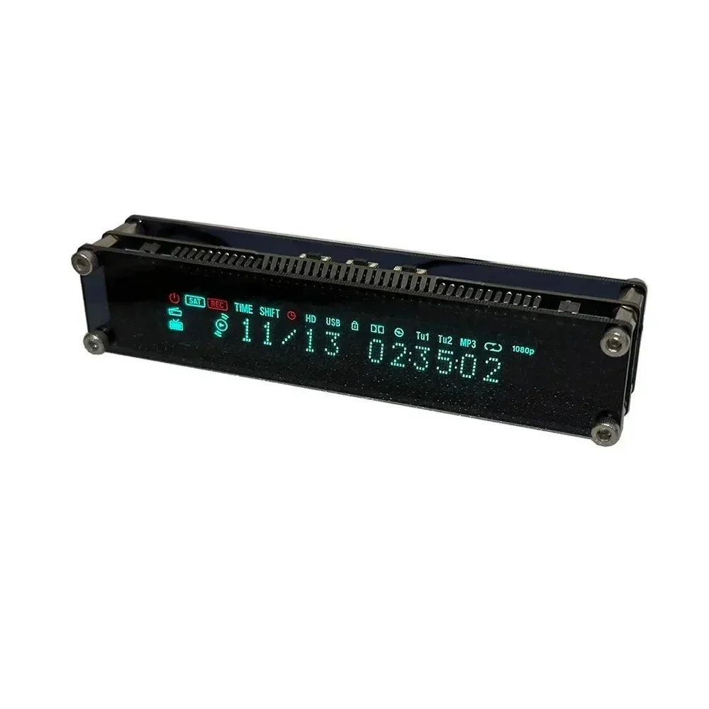 NEW VFD Glow Fluorescent Clock Cyberpunk Wind Gaming Atmosphere Room Desktop Decoration