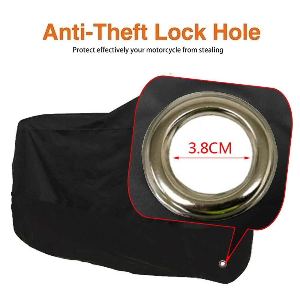 Motorcycle Cover Waterproof Dustproof UV Protective Outdoor Indoor Motorcycles E-bike Scooter190T Wear-resistant Fabric Cover