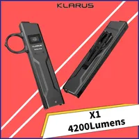 Klarus X1 Ultra Slim Tactical Flashlight FlatTac 4200Lumens Rechargebale Bulit-In Battery