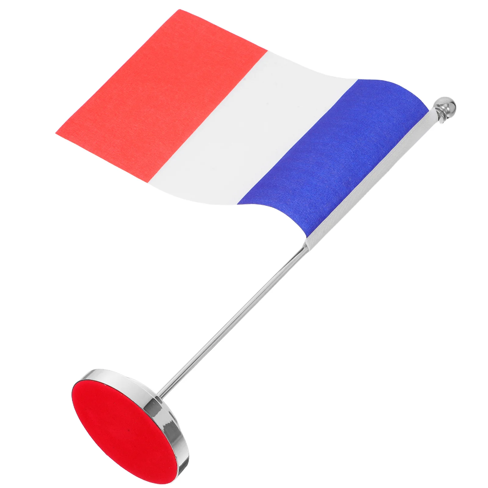 

French Desk Flag Polyester Table Flag Sturdy Base Miniature National Decoration Office Desktop Ornament Office Decor