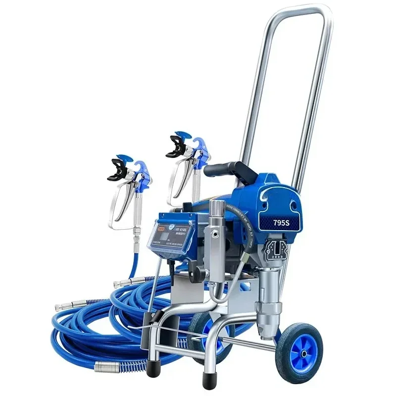 

High-power electric spray gun for paint and coating of high-pressure airless plunger sprayer