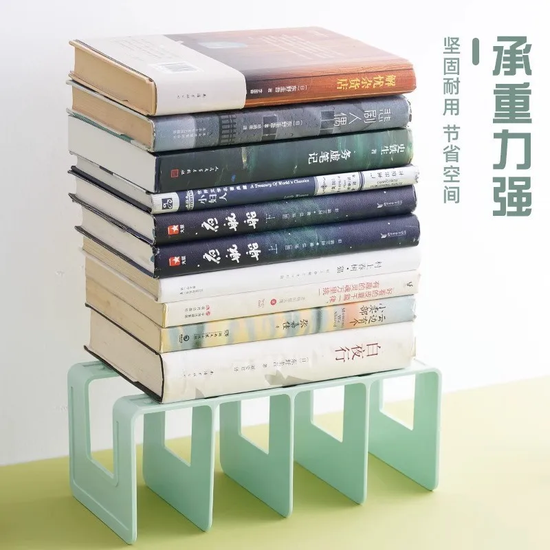4 Grid Bookends Stand Desktop Rak Buku Organizer Alat Tulis Sekolah Kantor File Holder Rak Dekoratif Bookend untuk Paperback