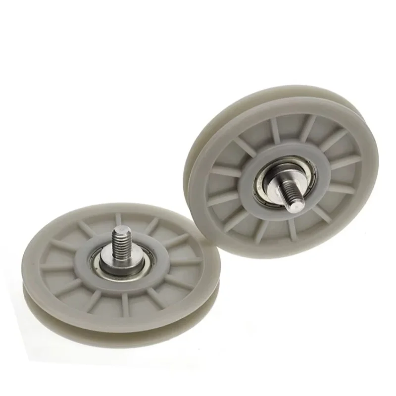 4Pcs 10x77x10mm bearing pulley 4mm overhead crane wheel elevator floor door hanging door wheel r2 grooved roller guide wheel - view 3