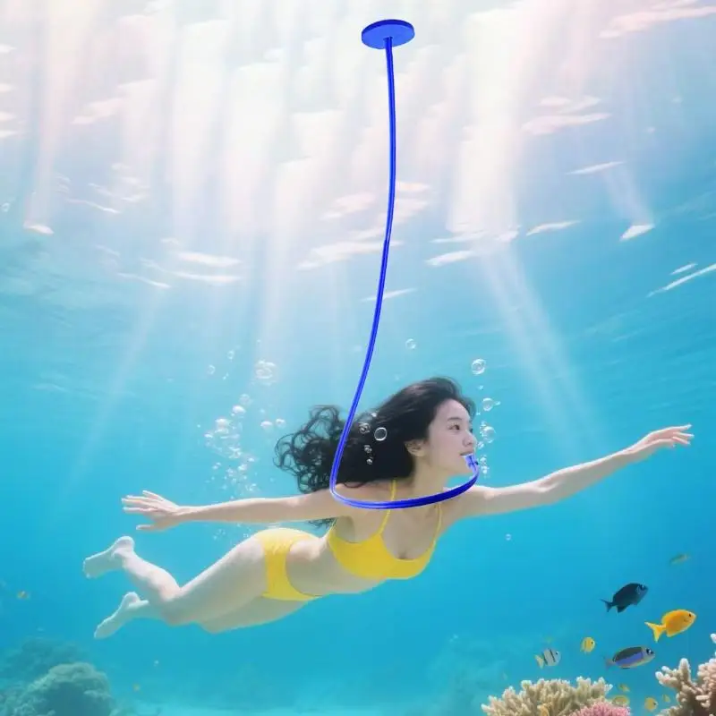 Immagine 4: 【OD】Tubo per il nuoto in silicone completamente impermeabile, anti-ingozzamento, tubo singolo per immersioni, snorkel pieghevole