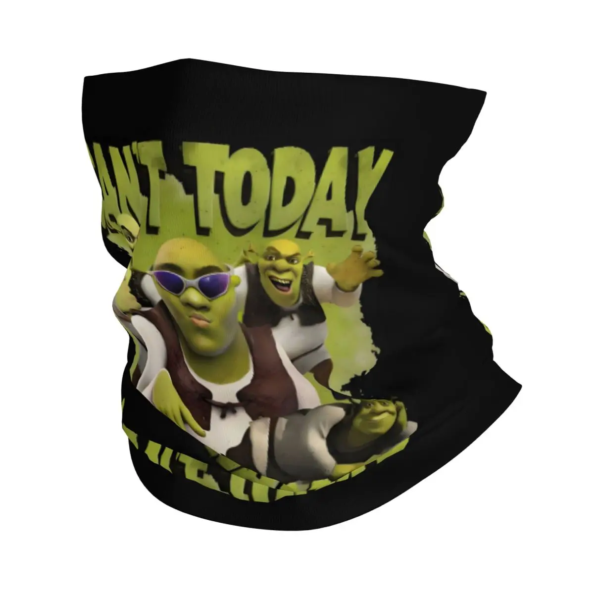 

Custom Can't Today I'm Swamped Shrek Neck Gaiter Men Women UV Face Shield Winter Cartoon Anime Bandana Scarf for Hiking