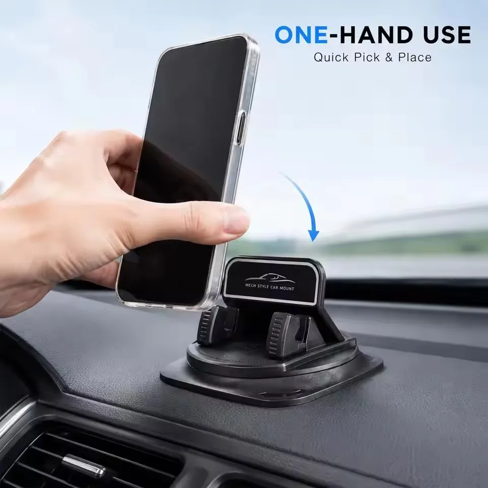 360° Degree Car Mobile Phone Mount Anti Slip Silicone Dashboard Phone Holder Free Rotation Universal Head-Up Navigation Holder view 4