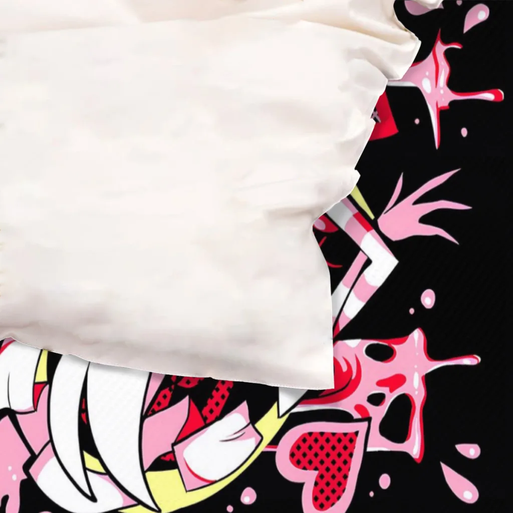 Angel-Dust And Fat Nugget-Hazbin-Pink:Hotels Single Bedding Set Adult boys Bedroom Cover Pillow Case