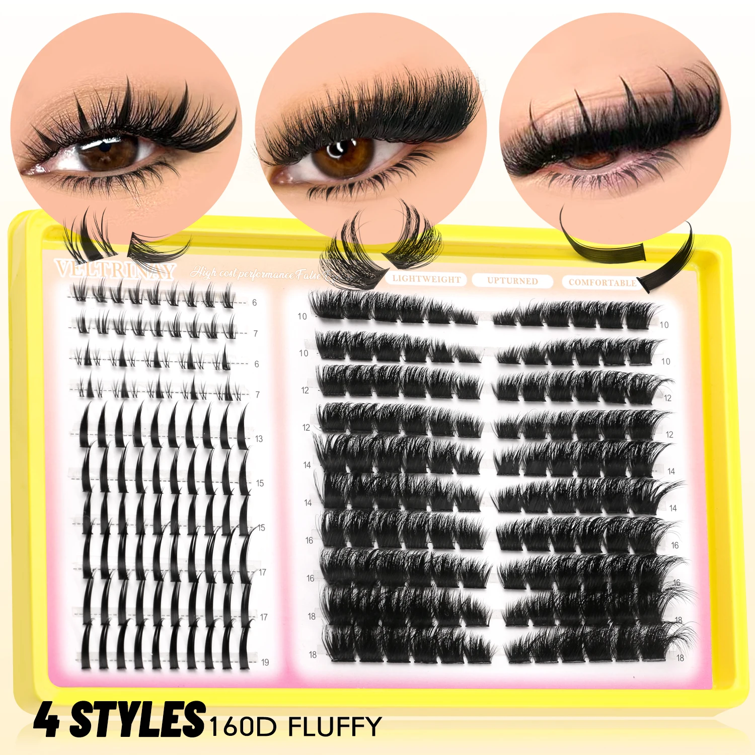 VELTRINAY 4-in-1 208pcs 속눈썹 클러 - Anime Cosplay Lashes 리뷰 및 가격