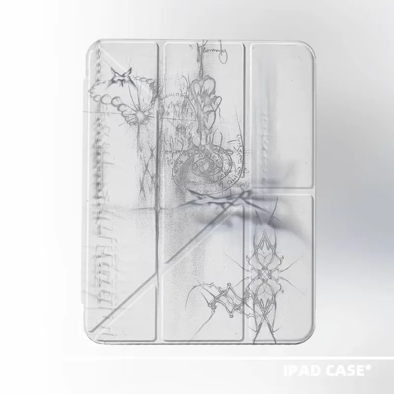 Advanced Gray Retro Pattern For iPad Pro Air 13 11 M5 M4 M3 M2 2 1 11th A16 12.9