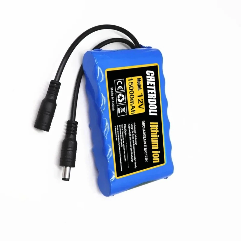 

For CCTV Audio Amplifier NEW Portable 3S2P 12V 15000mAh Rechargeable 18650 Lithium-ion Battery Pack .