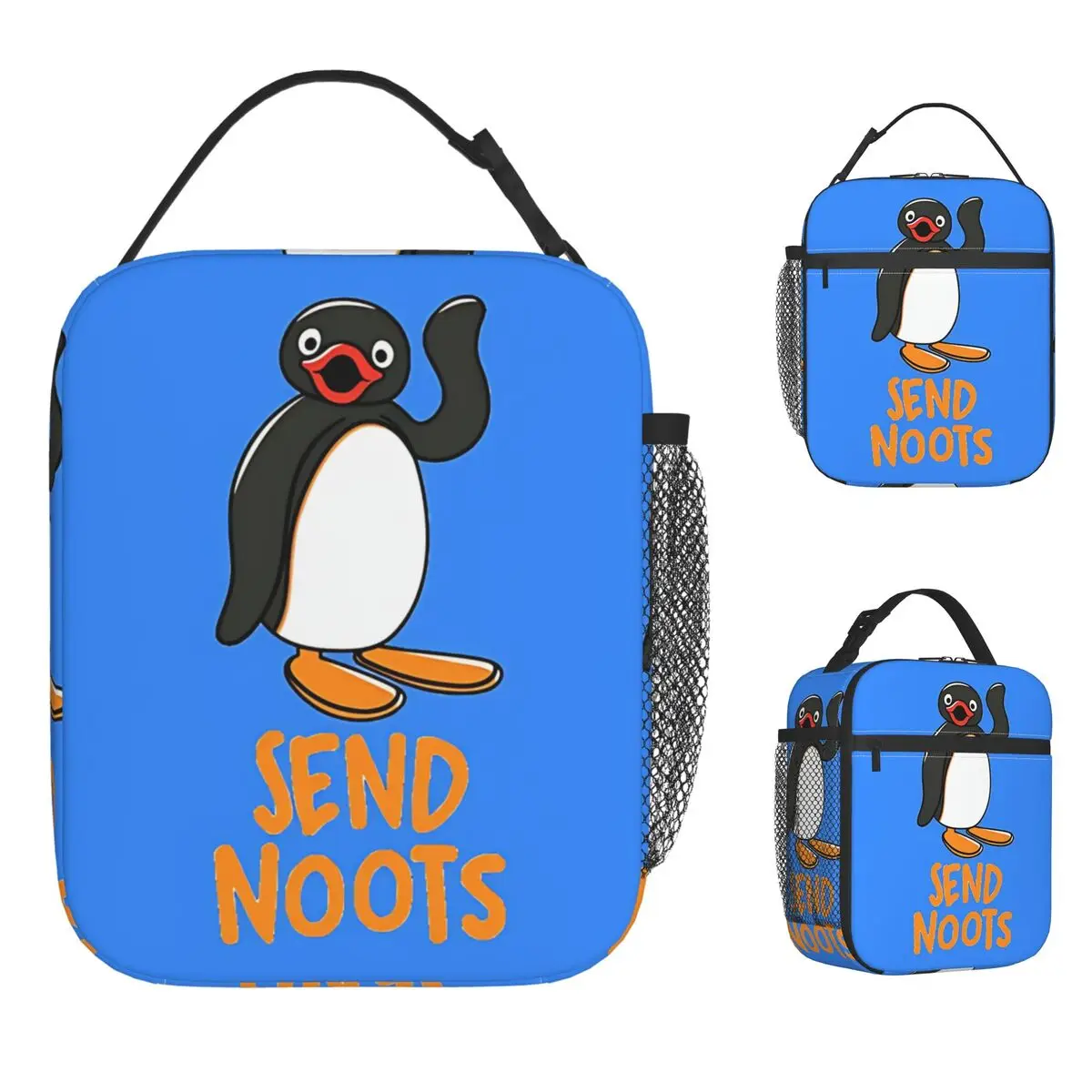 

Pingus Cute Lunch Bag Casual Lunch Box School Portable Zipper Tote Food Bags For Girls Waterproof Print Cooler Bag