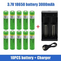 VTC6 3.7V 3000 mAh Li-ion Battery 18650 30A Discharge for 18650VTC6 Toy Flashlight electrical tools ues,with charger
