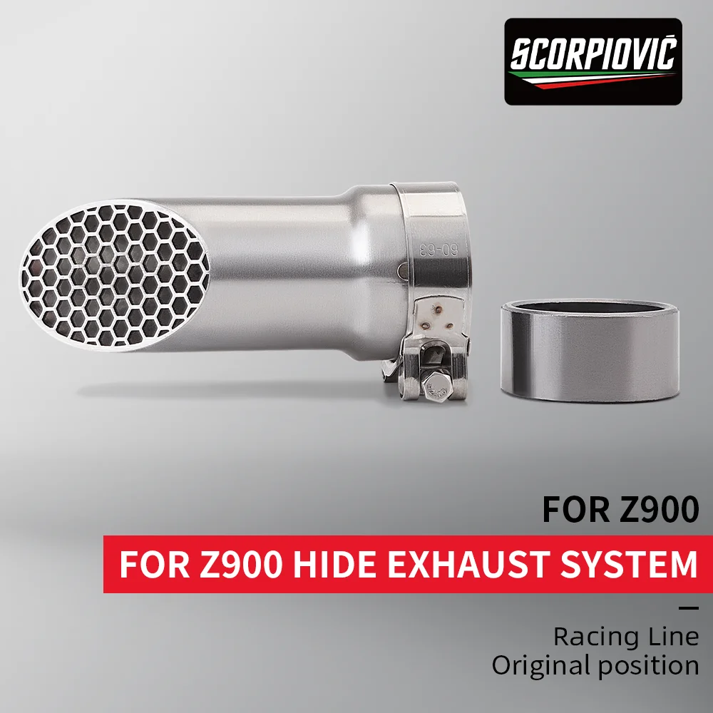 51mm 2" Slip-On Motorcycle Exhaust Middle Link Pipe Connect For Z900 / e Z900 2017-2024 Escape Muffler Pipe Connectors