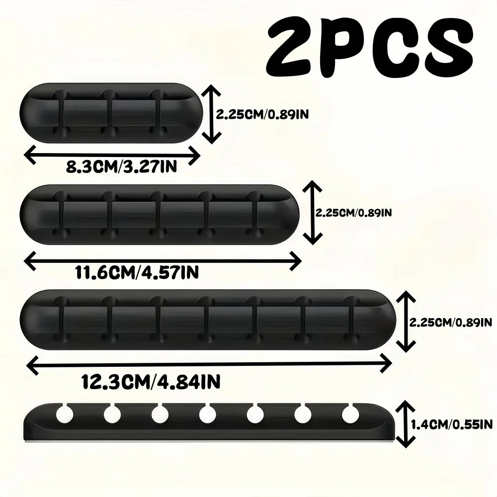 2PC Cable Organizer, Cable Organizer for Fixing Wires And Data Cables Without Punching Holes, Wire Clips, Network Cable Clamps view 2