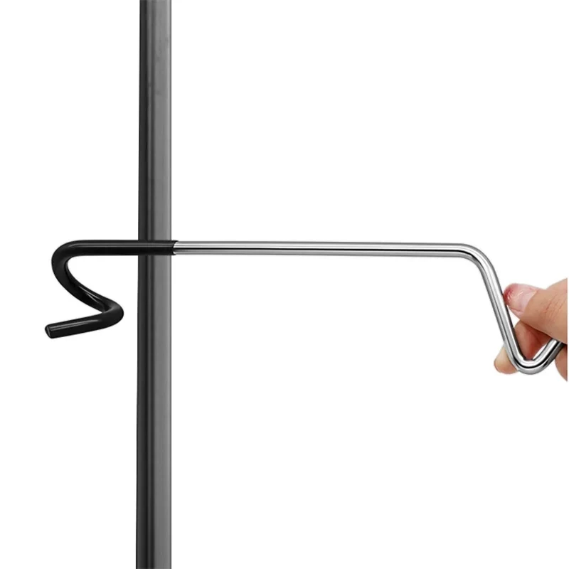 Crochets de support de lumière en acier inoxydable, support de lampe de poteau de tente portable, cintre de lanterne de pêche de chasse, outils de camping en plein air