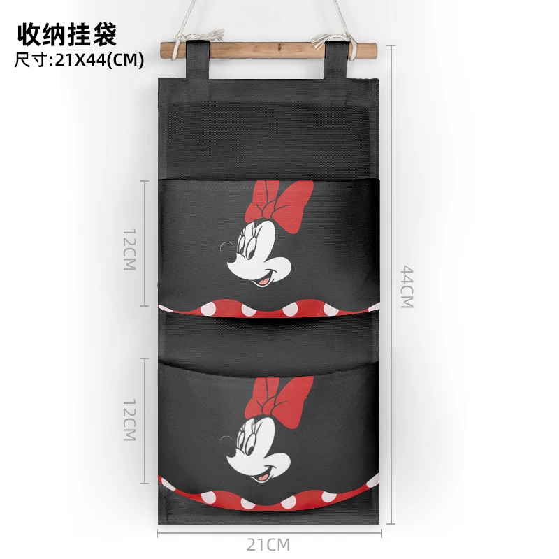 Disney Mickey Minnie Anime Cosmetic Cases Cartoon Hanging Organizers Wall Customized Wardrobe Storage Bag Household Gift