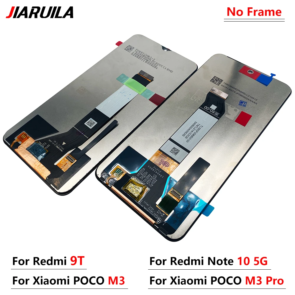 5Pcs，NEW Tested LCD Screen For Xiaomi Poco M3 Pro / For Redmi 9T Note 10 5G LCD Display Touch Screen Digitizer Assembly NO Frame