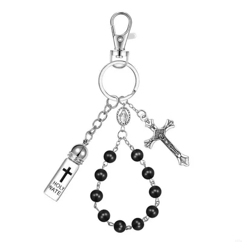 زجاجة ماء مقدس أنيقة من الزجاج، حاوية ماء مقدس بغطاء فضي/ذهبي، مناسبة للمقتنيات الروحية - 4