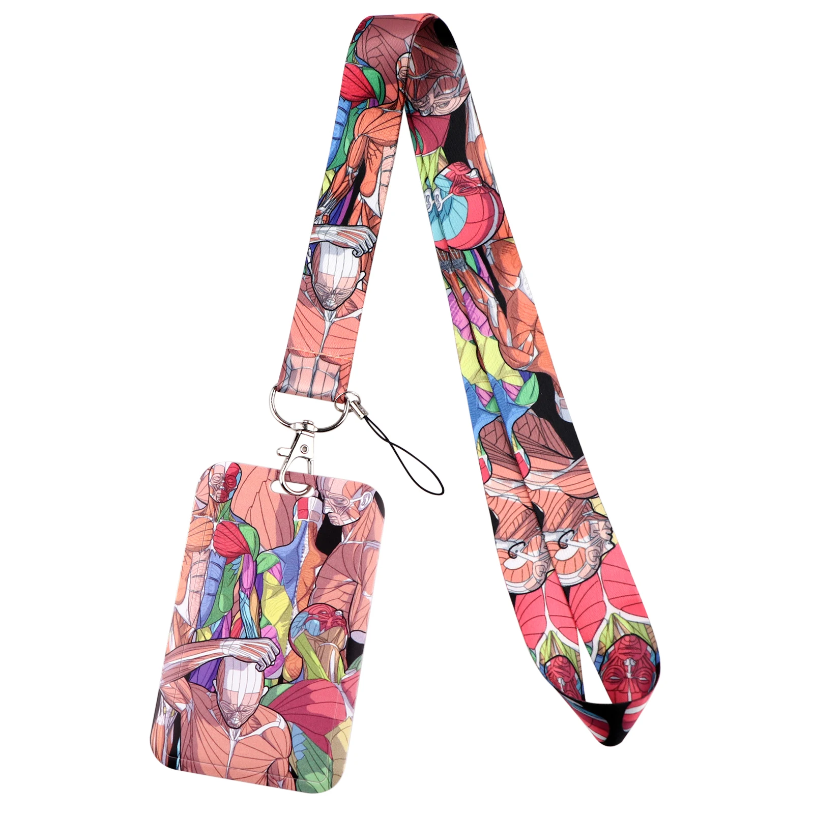 Human Anatomy Organ Medical Credential Holder Nurse Lanyards for Key Neck Strap For Card Badge Gym Keychain Keyring Accessories