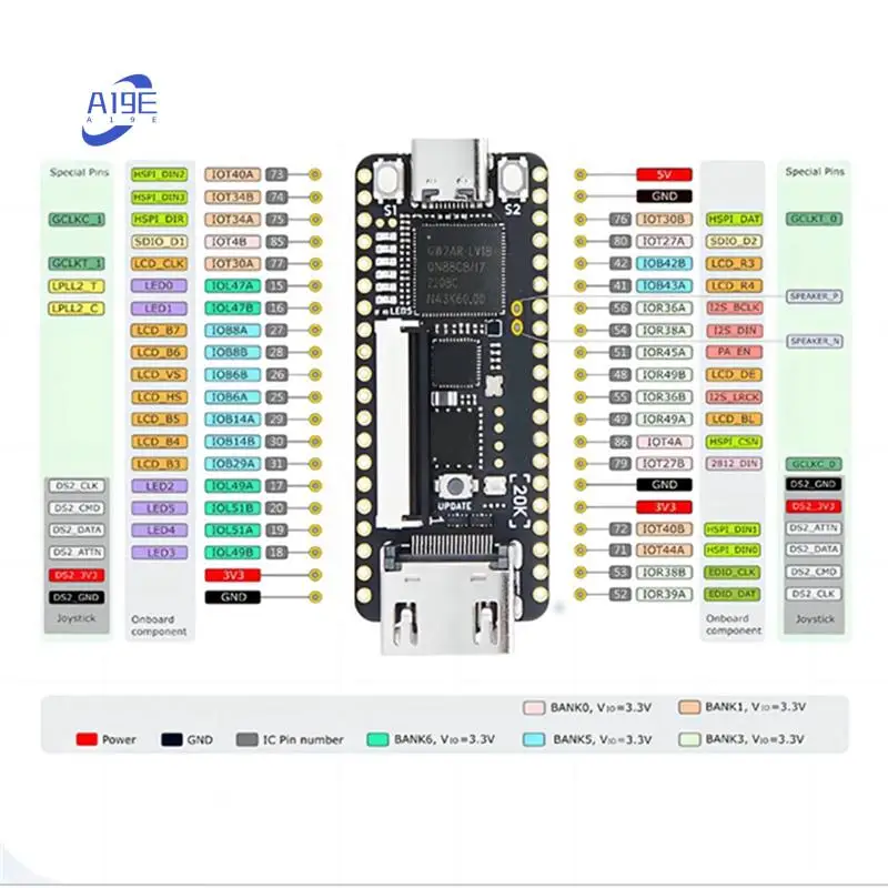 

A19E-For SIPEED TANG NANO 20K Development Board NES Simulator Open Source FPGA Game Pins Are Soldered Easy Install Easy To Use
