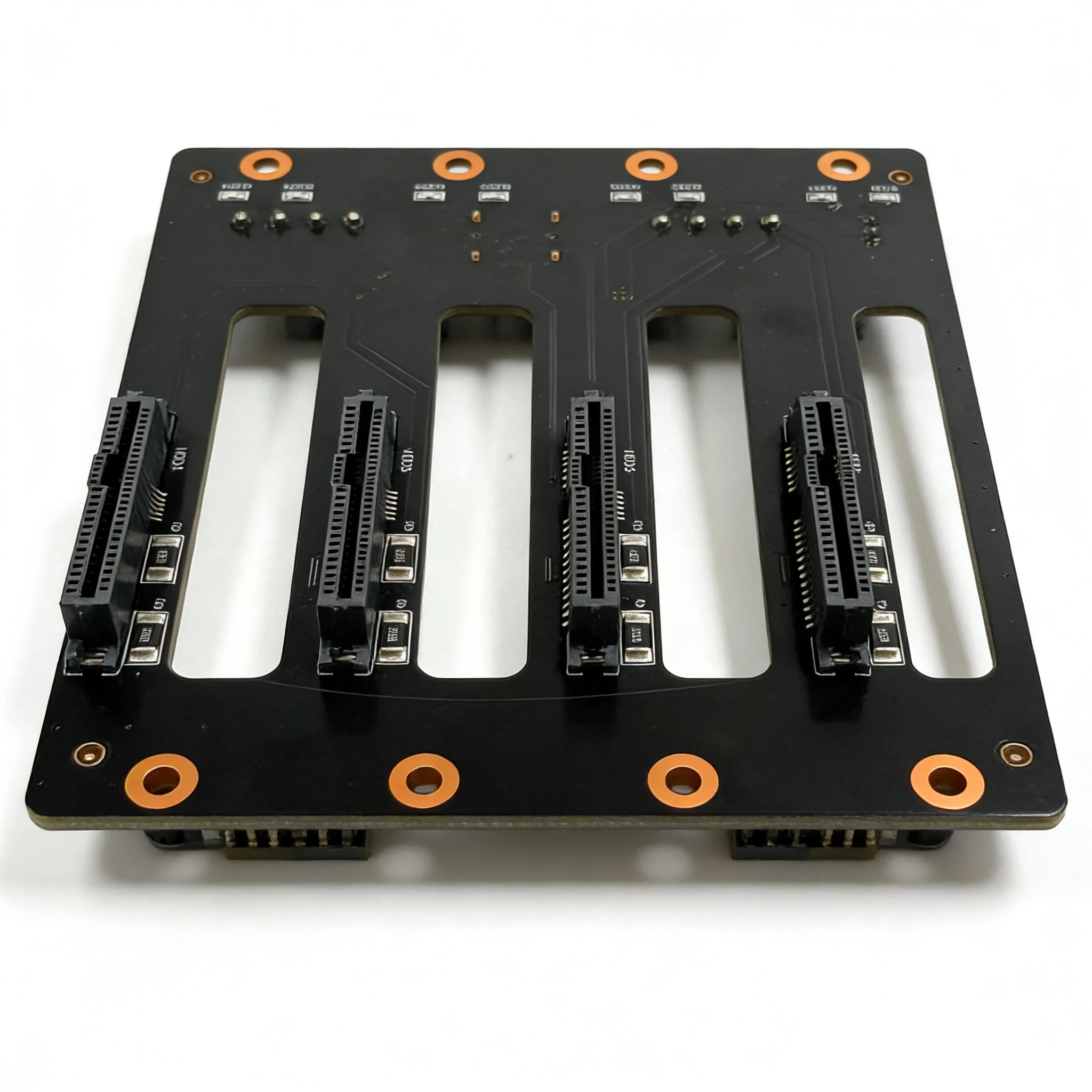 

Professional M.2 U.2 SSD Adapter Board 4-Bay SFF-8643 to NVMe Converter with ATX 4Pin Power