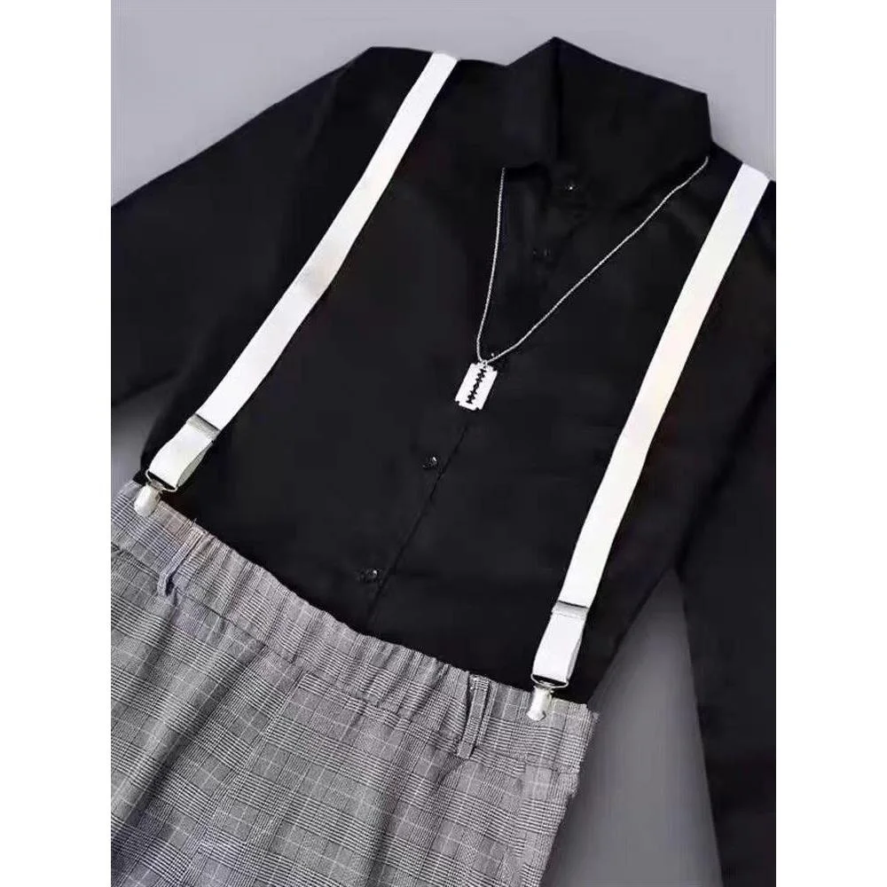 

Xiao Heizi loween Costume Set with Overalls Children's Clothing Straight Leg Breathable Polyester Blend Fibers mid Waist