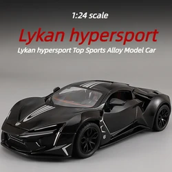 1:24 Lykan Hypersport Alloy Sports Car Model Diecast Metal Racing Vehicle Car Simulation Sound and Light Toy Gift