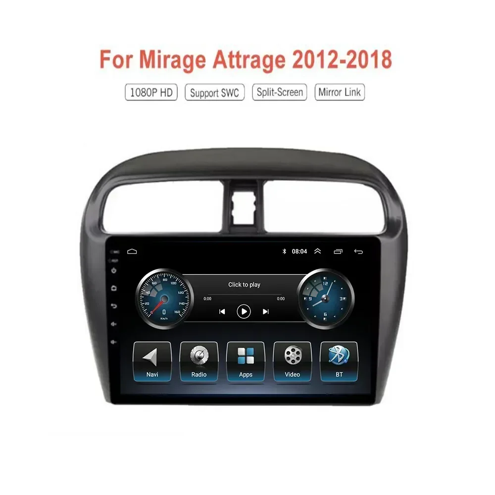 

Android авто радио для Mitsubishi Mirage Attrage 2012-2018 автомобильный радиоприемник мультимедийный видеоплеер навигация GPS 2din DVD камера