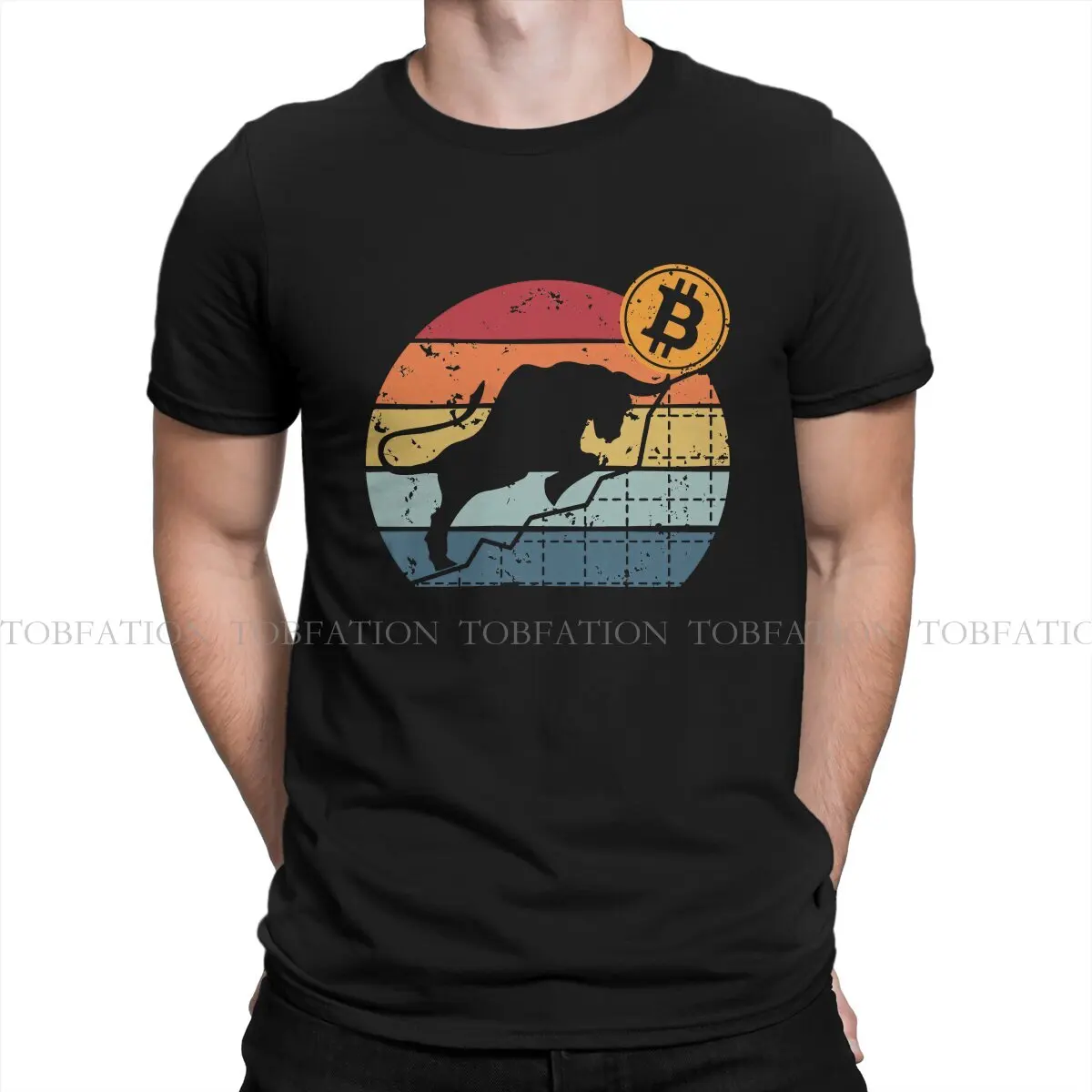 Trader Or Holder Hip Hop TShirt Vintage Bitcoin Cryptocurrency Printing Streetwear Comfortable T Shirt