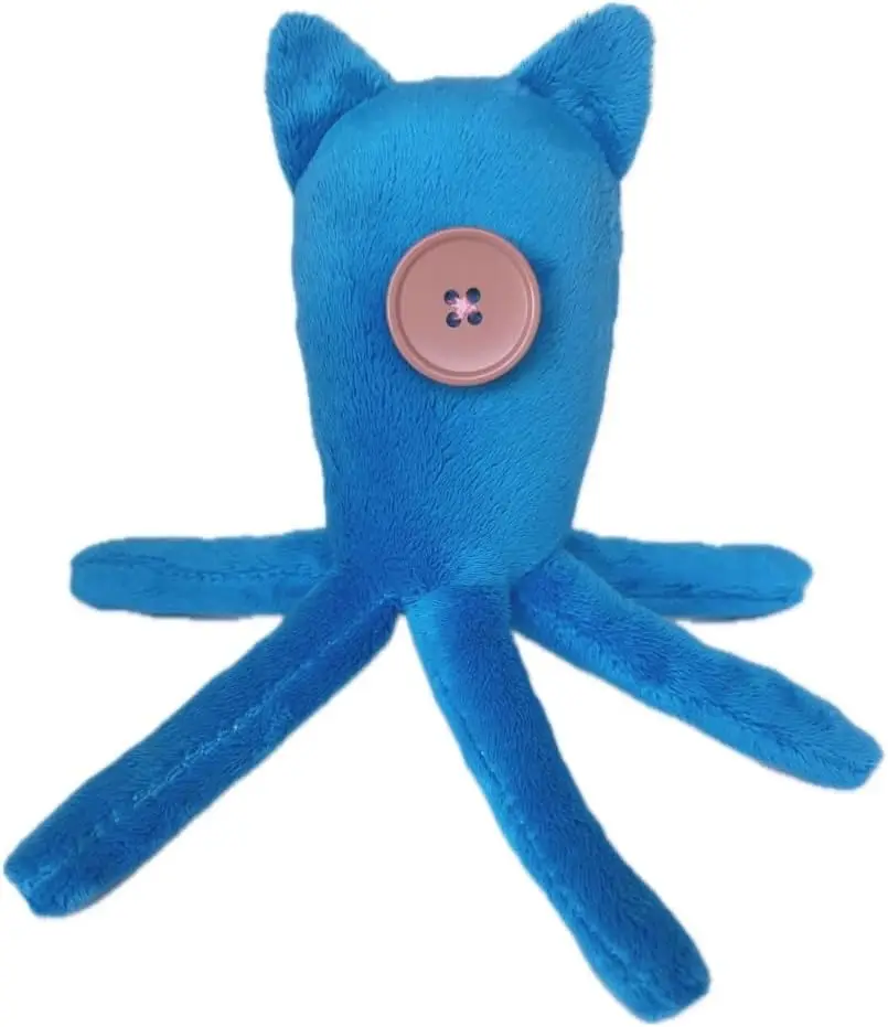 Blue Squid Plush,Octopus Plush with a Button Eye,Stuffed Animal Plush for Room Decor