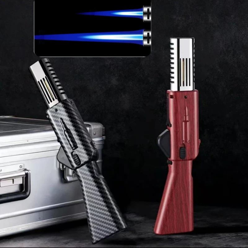 Outdoor portable foldable stand spray gun lighter powerful and intense high temperature extended handle cigar lighter