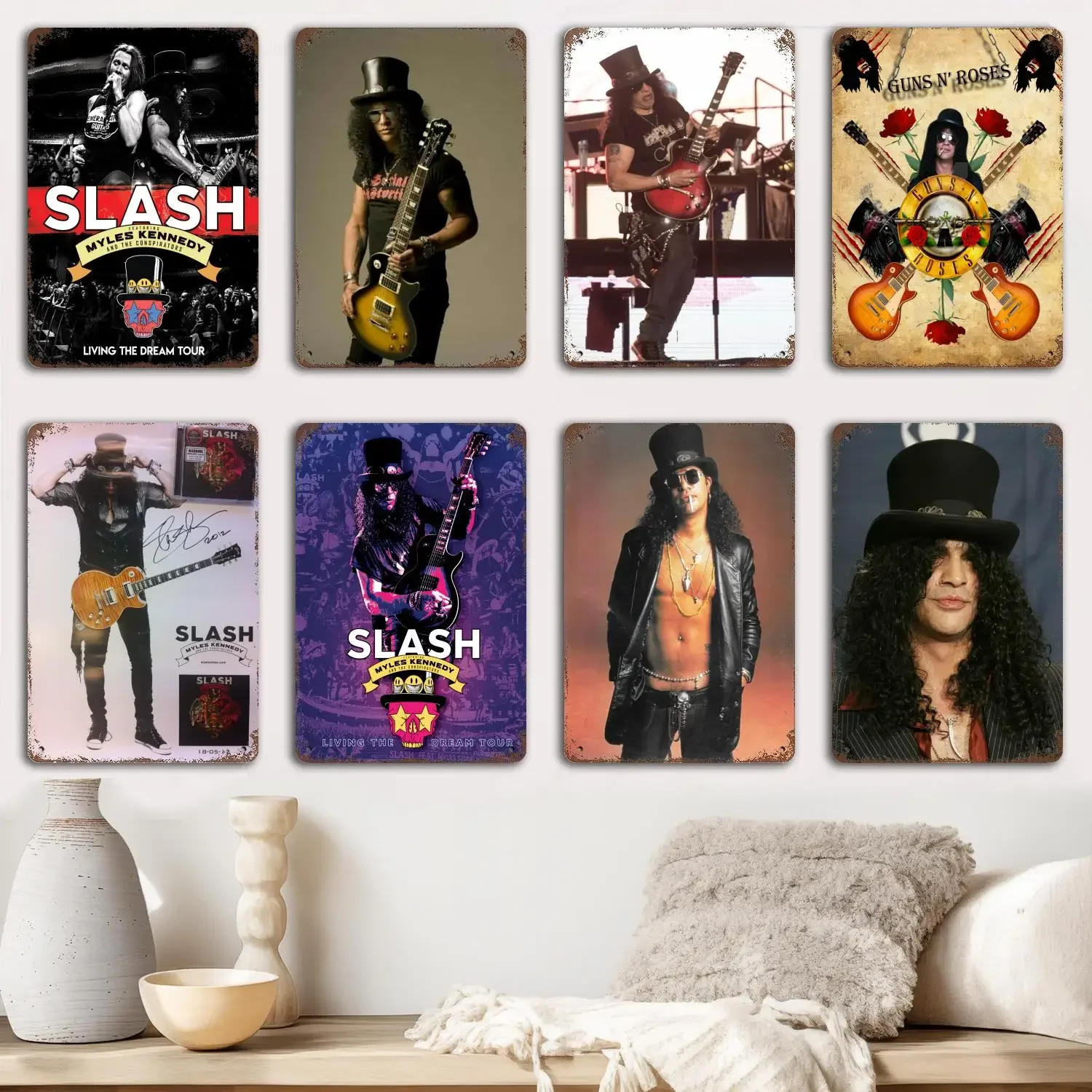 slash Metal Signs wall decor Vintage Tin Signs Captain Metal Poster Decor for Bar Pub Club Wall Decoration