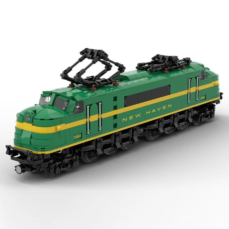 Модель городской автомобиль MOC, строительные кирпичи GE EP-4, электрический поезд, модульная технология, подарки, праздник, сборка, детские игрушки, костюм
