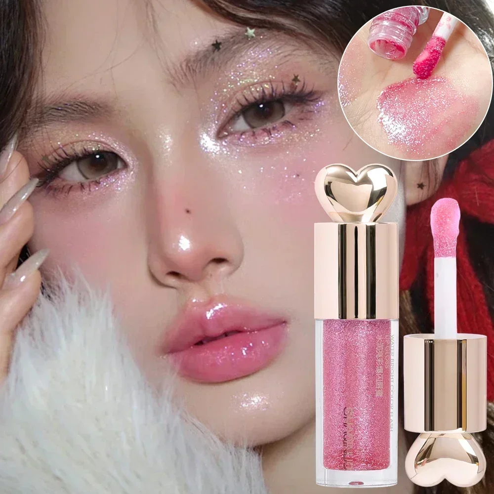 Feuchtigkeit spendende Diamant Lip gloss wasserdichte Antihaft-Tasse Glitter Lip Glasur funkelnden Schimmer flüssige Lippenstift Lippen Make-up Kosmetik