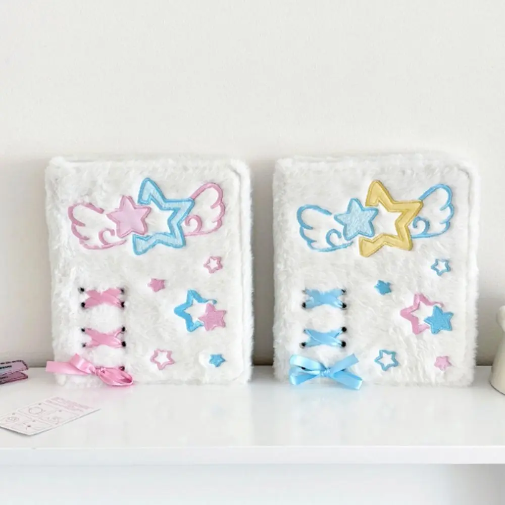 A6 Album Shell Photocard Holder Loose-Leaf 3-inch Small Card Storage Card Binder Angel Star Pattern Photocard Collection Book