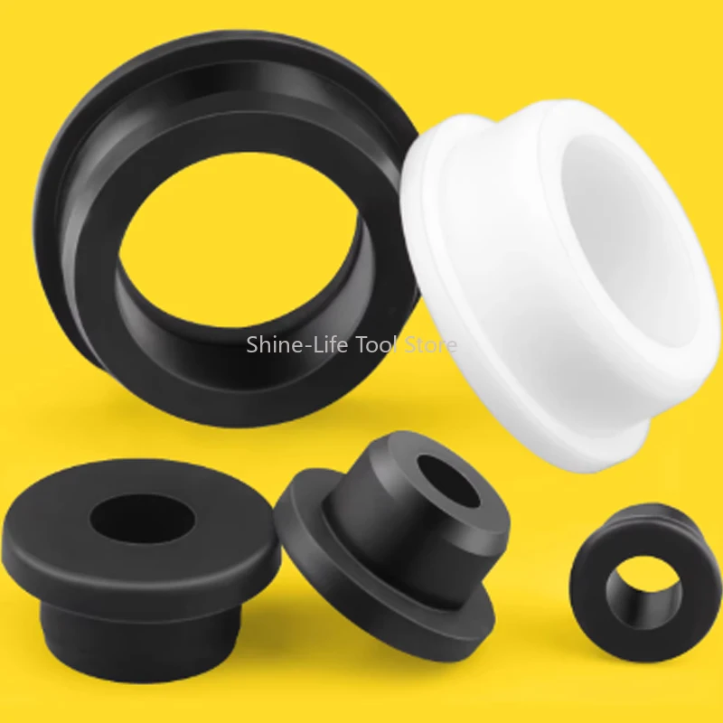 Black White T Type Hollow Snap-on Grommet Hole Plug 5~33.3mm Single Sided Protective Coil