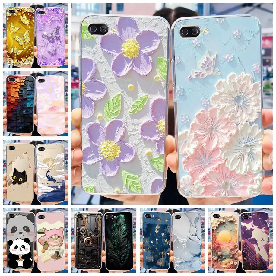 For Asus Zenfone 4 Max ZC520KL Case X00HD Shockproof Cover Popular Flower Clear Silicone Phone Case For Asus ZC554KL X00ID Funda