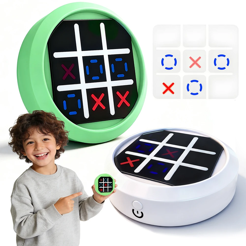 

Электронная игра Tic Tac Toe 4-в-1: AI Battle, режим 2 игроков, вызов с памятью и быстрым хитом | Игровая консоль для взрослых