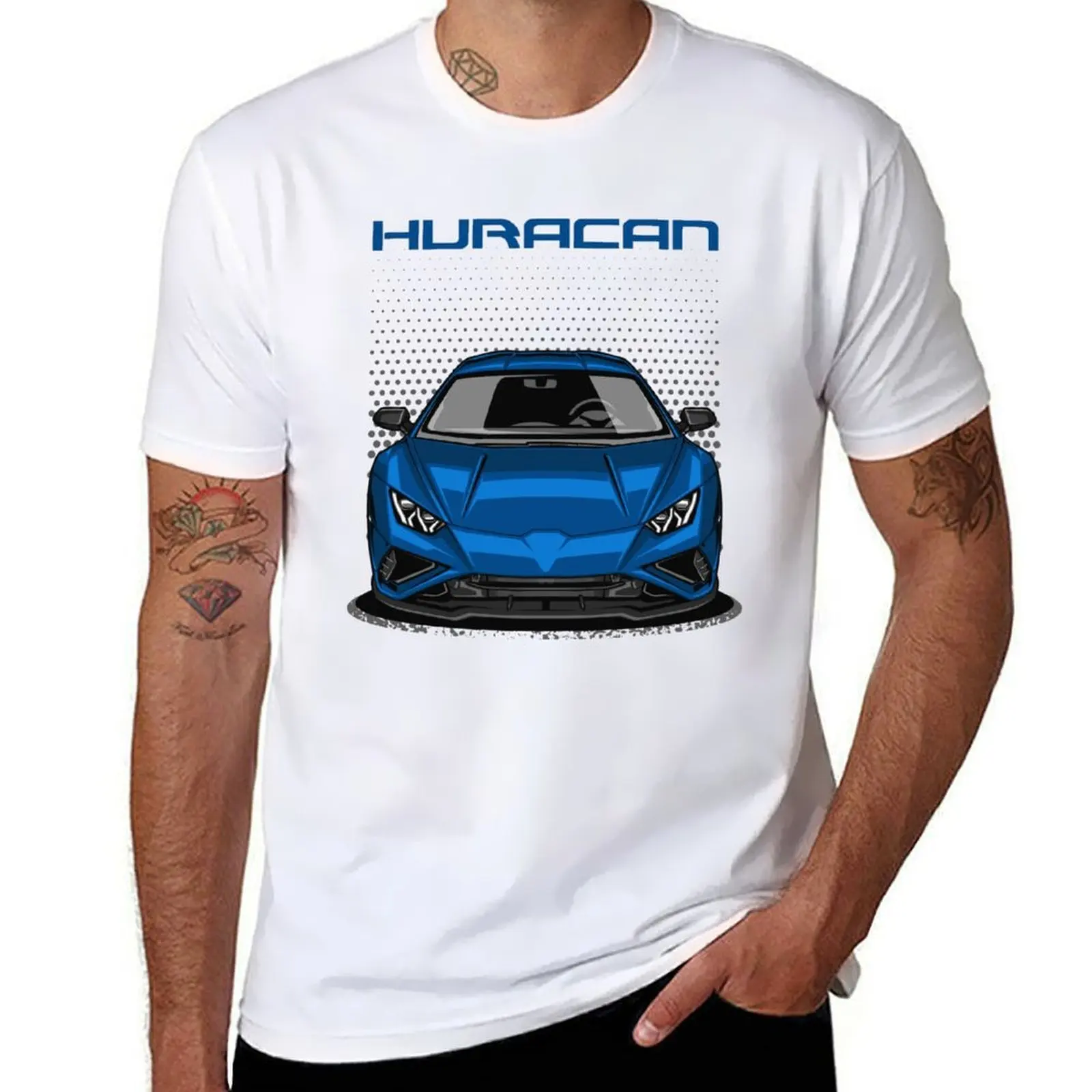 

Huracan LP610-4 (Blu Le Mans) T-Shirt man t shirt cotton anime t shirts for man T-Shirt
