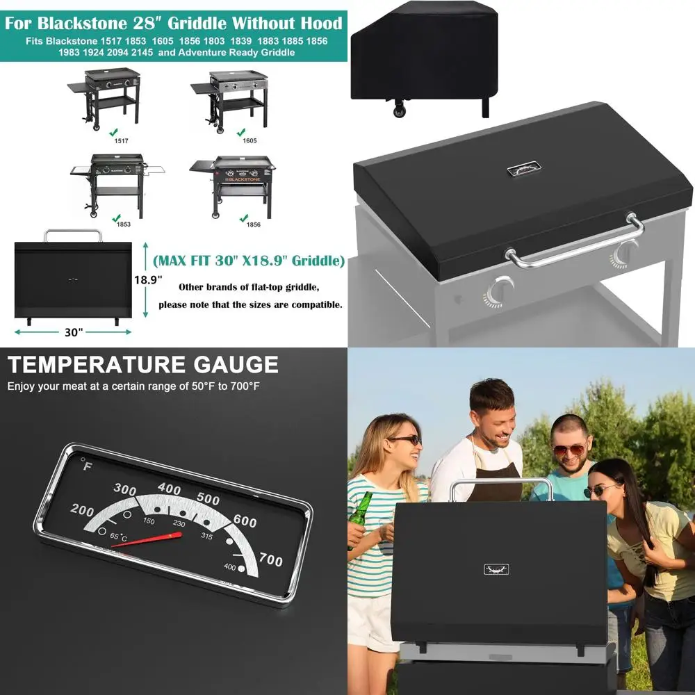 

Enhanced Hinged Lid for 28 Blackstone Griddle Models 1517, 1853, 1605, 1803, 1839, 1856, 1885, 1924, 1983, 2094, 2137, 2145, wit