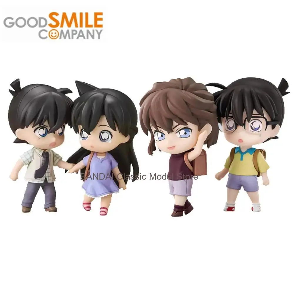 Good Smile Original Qset DETECTIVE CONAN Shinichi Kudo Ran Mori Ai Haibara Conan Edogawa Anime Action Figures Toys Kids Gift