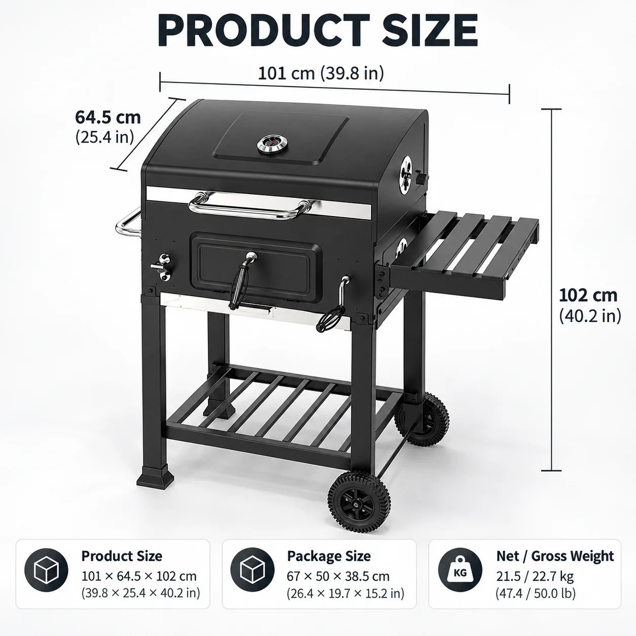 European-style generous garden barbecue grill Multifunctional antirust charcoal barbecue grill Household American barbecue grill
