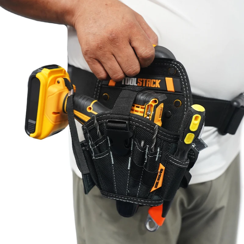 TOOLSTACK المدمجة الحفر الحافظة حقيبة العمل عالية الجودة الحفر الحافظة حفار كهربائي حقيبة المفك الحقيبة الشريط حقيبة أداة حقيبة التخزين #4