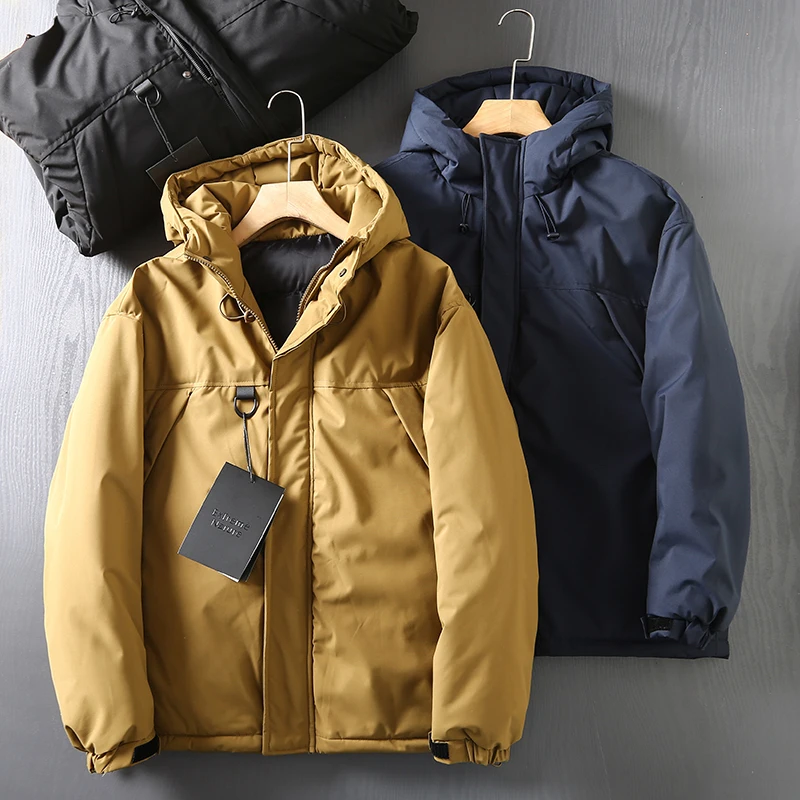 

Lightweight Outdoor Windproof Waterproof Men's Winter Cold Resistant Warm Thiened Hooded Jaet Cotton Clothes